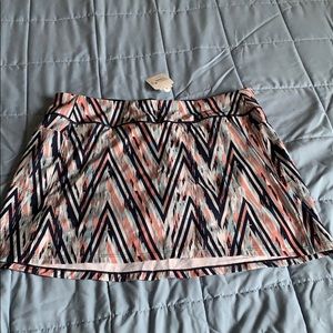 Smartwool merino sport lined skirt zig zag print